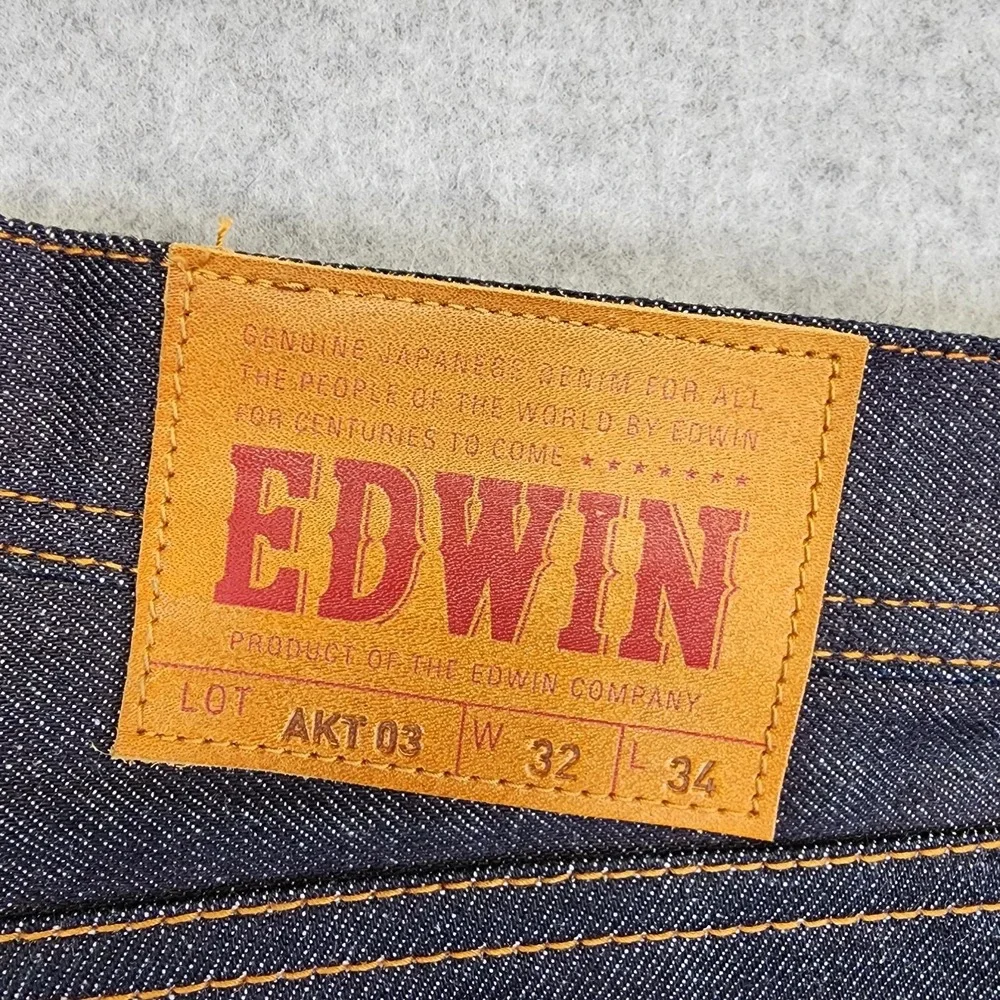 Edwin Mens 32x31 AKT03 Akita Straight Rainbow Selvedge 13.5oz Denim Jeans Japan